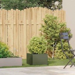 Jardinière vert olive 40x40x30 cm acier 536310536310