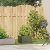 Jardinière vert olive 40x40x30 cm acier 536310536310