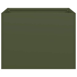 Jardinière vert olive 40x40x30 cm acier 536310536310