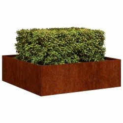 Jardinière rouillé 100x100x30 cm acier inoxydable 536313536313