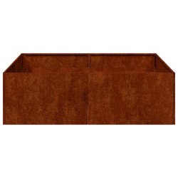 Jardinière rouillé 100x100x30 cm acier inoxydable 536313536313