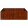 Jardinière rouillé 100x100x30 cm acier inoxydable 536313536313