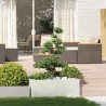 Jardinière blanc 100x100x40 cm acier 536316536316