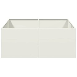 Jardinière blanc 100x100x40 cm acier 536316536316