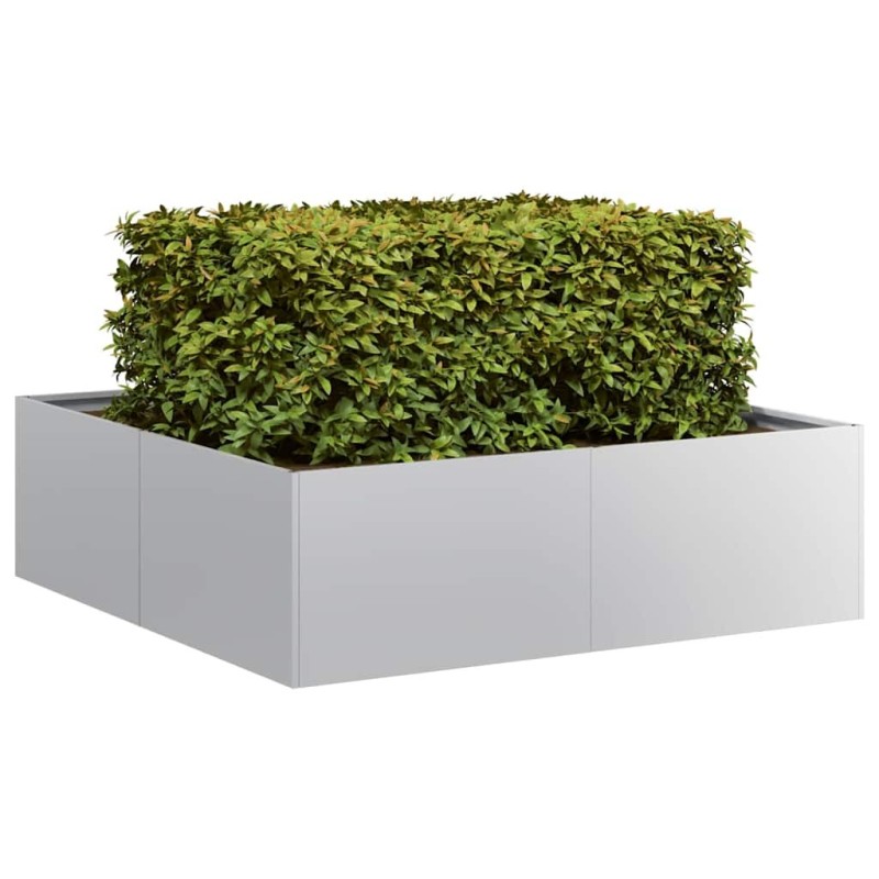 Jardinière 100x100x30 cm acier galvanisé 536327536327