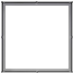 Jardinière 100x100x30 cm acier galvanisé 536327536327