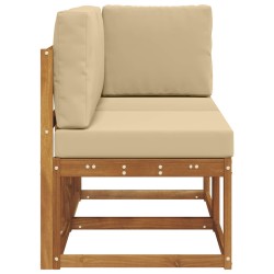 Canapé d’extérieur milieu et coin 2 Pièce Naturel et Beige 536334536334