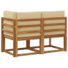 Canapé d’extérieur milieu et coin 2 Pièce Naturel et Beige 536334536334