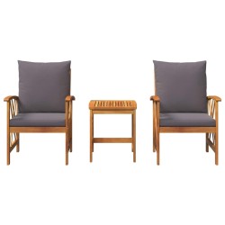 Ensemble de canapé de jardin avec coussin 3 pcs Huile Naturelle 536335536335