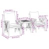 Ensemble de canapé de jardin avec coussin 3 pcs Huile Naturelle 536335536335