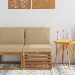 Sofa de milieu extérieur Bois d'Acacia Massif Naturel 536336536336