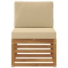 Sofa de milieu extérieur Bois d'Acacia Massif Naturel 536336536336