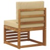 Sofa de milieu extérieur Bois d'Acacia Massif Naturel 536336536336