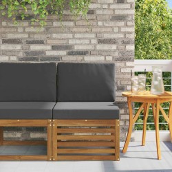 Sofa de milieu extérieur Bois d'Acacia Massif Naturel 536337536337