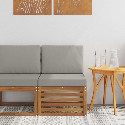 Sofa de milieu extérieur Bois d'Acacia Massif Naturel 536338536338