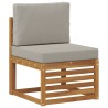 Sofa de milieu extérieur Bois d'Acacia Massif Naturel 536338536338