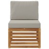 Sofa de milieu extérieur Bois d'Acacia Massif Naturel 536338536338