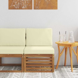 Sofa de milieu extérieur Bois d'Acacia Massif Naturel 536339536339