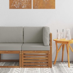 Canapé d'angle extérieur Bois d'Acacia Massif Naturel 536341536341