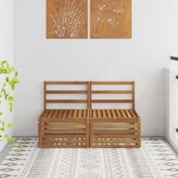 2 Pièce Sofa de milieu extérieur Bois d'Acacia Massif Naturel 536344536344