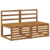 2 Pièce Sofa de milieu extérieur Bois d'Acacia Massif Naturel 536344536344