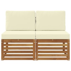 2 Pièce Sofa de milieu extérieur Bois d'Acacia Massif Naturel 536345536345