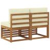 2 Pièce Sofa de milieu extérieur Bois d'Acacia Massif Naturel 536345536345