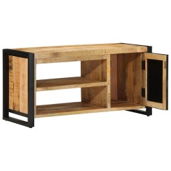 Banc à chaussures Marron Bois de manguier massif 536346536346