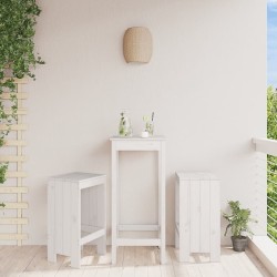 Tabourets de bar lot de 2 blanc 40x36x75 cm bois massif de pin 536347536347