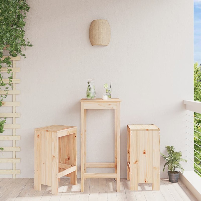 Tabourets de bar lot de 2 40x36x75 cm bois massif de pin 536348536348