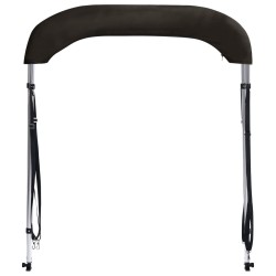 Auvent bimini à 2 arceaux noir 150x120x110 cm 536351536351