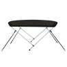 Auvent bimini à 2 arceaux noir 150x120x110 cm 536351536351