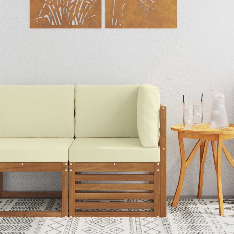 Canapé d'angle extérieur Bois d'Acacia Massif Naturel 536352536352