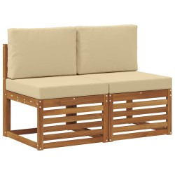 2 Pièce Sofa de milieu extérieur Bois d'Acacia Massif Naturel 536353536353