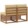 2 Pièce Sofa de milieu extérieur Bois d'Acacia Massif Naturel 536353536353