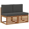 2 Pièce Sofa de milieu extérieur Bois d'Acacia Massif Naturel 536354536354