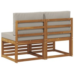 2 Pièce Sofa de milieu extérieur Bois d'Acacia Massif Naturel 536355536355
