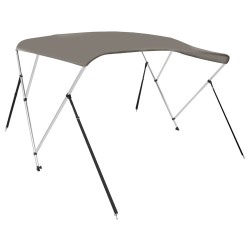 Auvent bimini à 3 arceaux gris 183x180x137 cm 536358536358