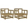 Chaises de jardin lot de 2 bois de pin imprégné 536359536359
