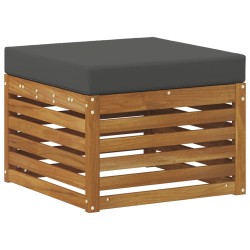 Pouf d'Extérieur Bois d'Acacia Massif Naturel 536362536362