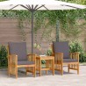 Ensemble de canapé de jardin avec coussin 3 pcs Huile Naturelle 536365536365