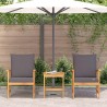 Ensemble de canapé de jardin avec coussin 3 pcs Huile Naturelle 536365536365