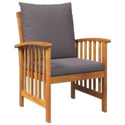 Ensemble de canapé de jardin avec coussin 3 pcs Huile Naturelle 536365536365