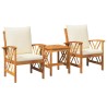 Ensemble de canapé de jardin avec coussin 3 pcs Huile Naturelle 536366536366