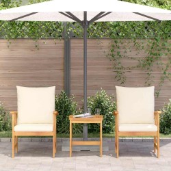 Ensemble de canapé de jardin avec coussin 3 pcs Huile Naturelle 536366536366