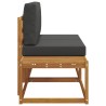 Canapé d'extérieur en bout 2 Pièce Naturel et Anthracite 536368536368