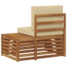 Canapé d'extérieur extrémité Naturel 91 x 63 x 73 cm 536372536372