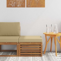 Pouf d'Extérieur Bois d'Acacia Massif Naturel 536375536375