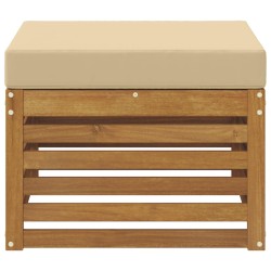 Pouf d'Extérieur Bois d'Acacia Massif Naturel 536375536375