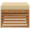 Pouf d'Extérieur Bois d'Acacia Massif Naturel 536375536375